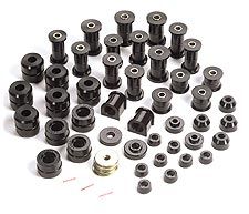 Suspension Bushing Kit, Polyurethane, Black; 87-95 Jeep Wrangler YJ