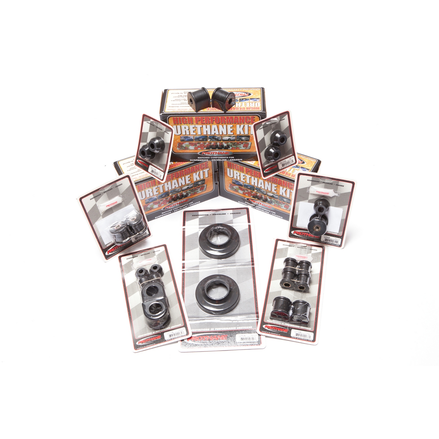Suspension Bushing Kit, Polyurethane, Black; 97-06 Jeep Wrangler TJ