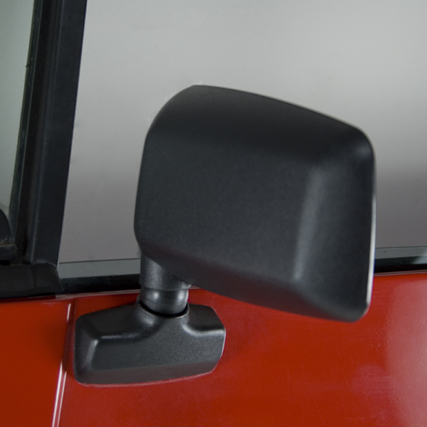 Door Mirror, Left, Black; 87-95 Jeep Wrangler YJ - 1