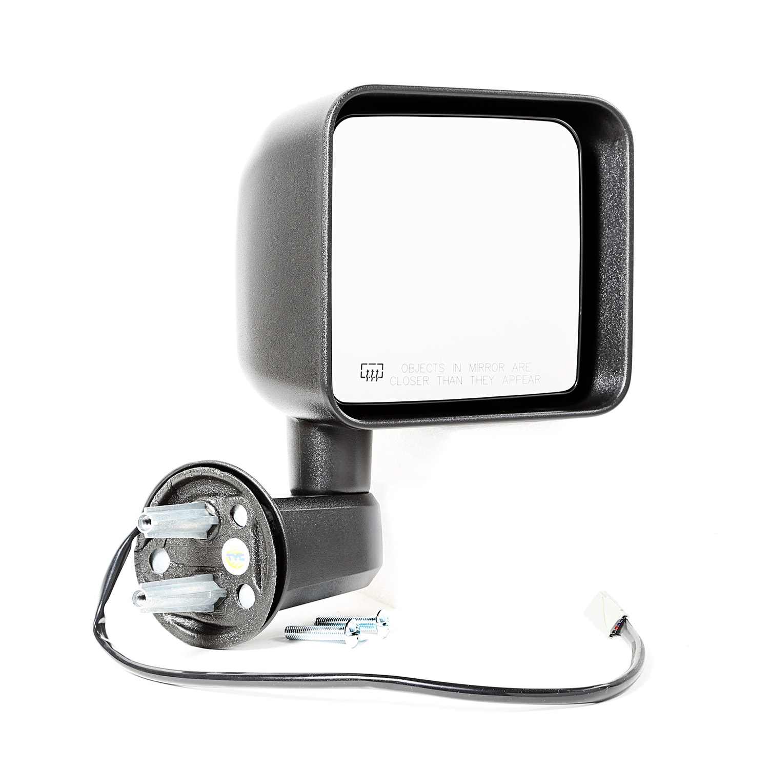 Door Mirror, Right, Power, Heated, Black; 2014 Jeep Wrangler JK