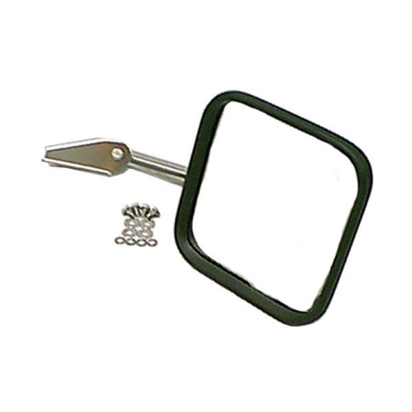 Door Mirror Kit, Right, Head/Arm, Stainless Steel; 55-86 Jeep CJ