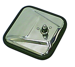 Door Mirror Head, Left, CJ-Style, Stainless Steel; 55-86 Jeep CJ - 1