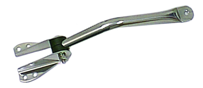 Door Mirror Arm Kit, Left, Bracket, Stainless Steel; 55-86 Jeep CJ - 1
