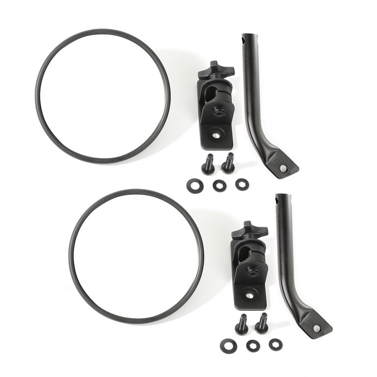 Odpinane wzmocnione lusterka, czarna tekstura, okrągłe, 97-17 Wrangler - 1