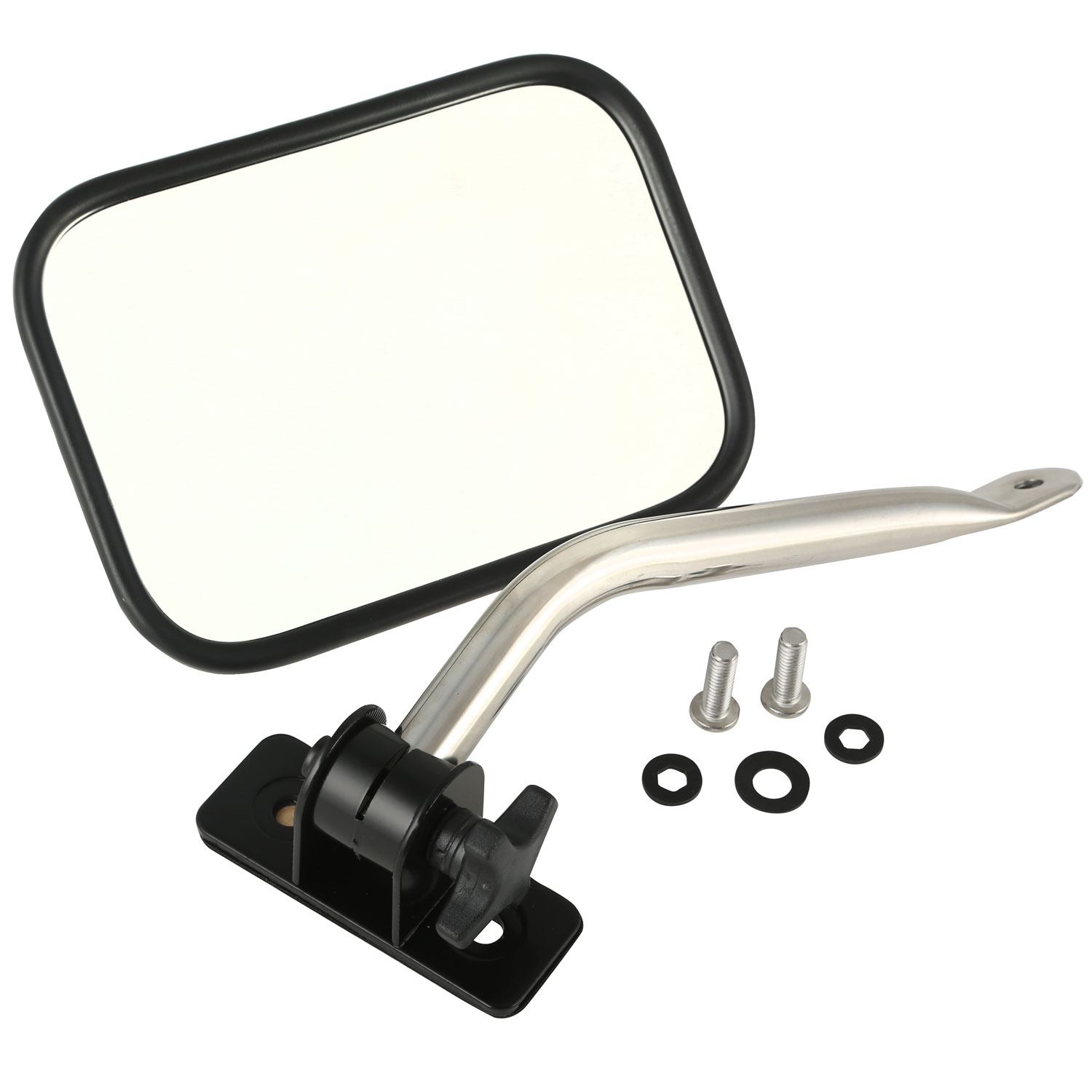 Quick Release Mirror Relocation Kit, Stainless; 97-18 Jeep Wrangler