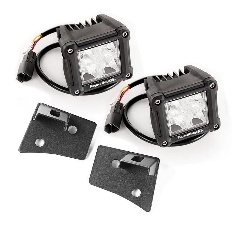 Light Kit, Windshield Mounted, Dual Beam, Square; 07-18 Wrangler JK - 1