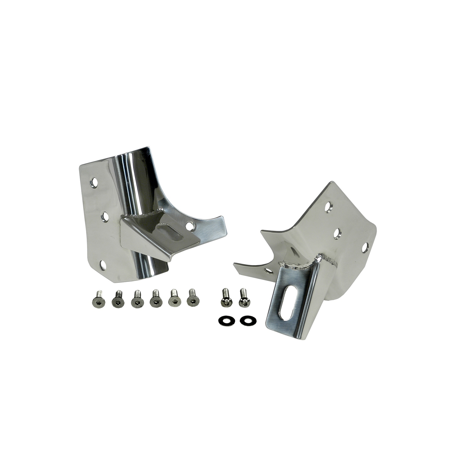 Light Mounting Brackets, Windshield, Stainless Steel; 97-06 TJ