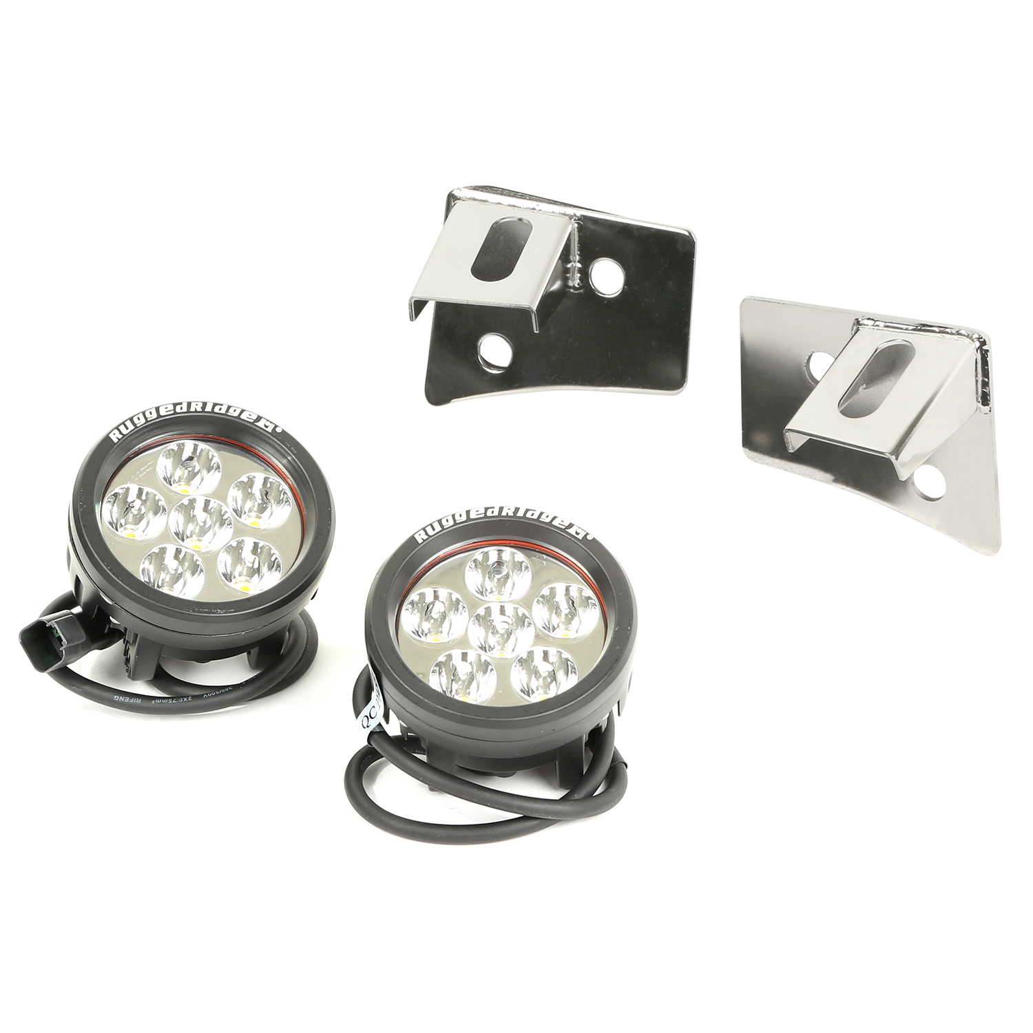 Light Kit, Windshield Mounted, Stainless Steel, Round; 07-18 Jeep JK - 1