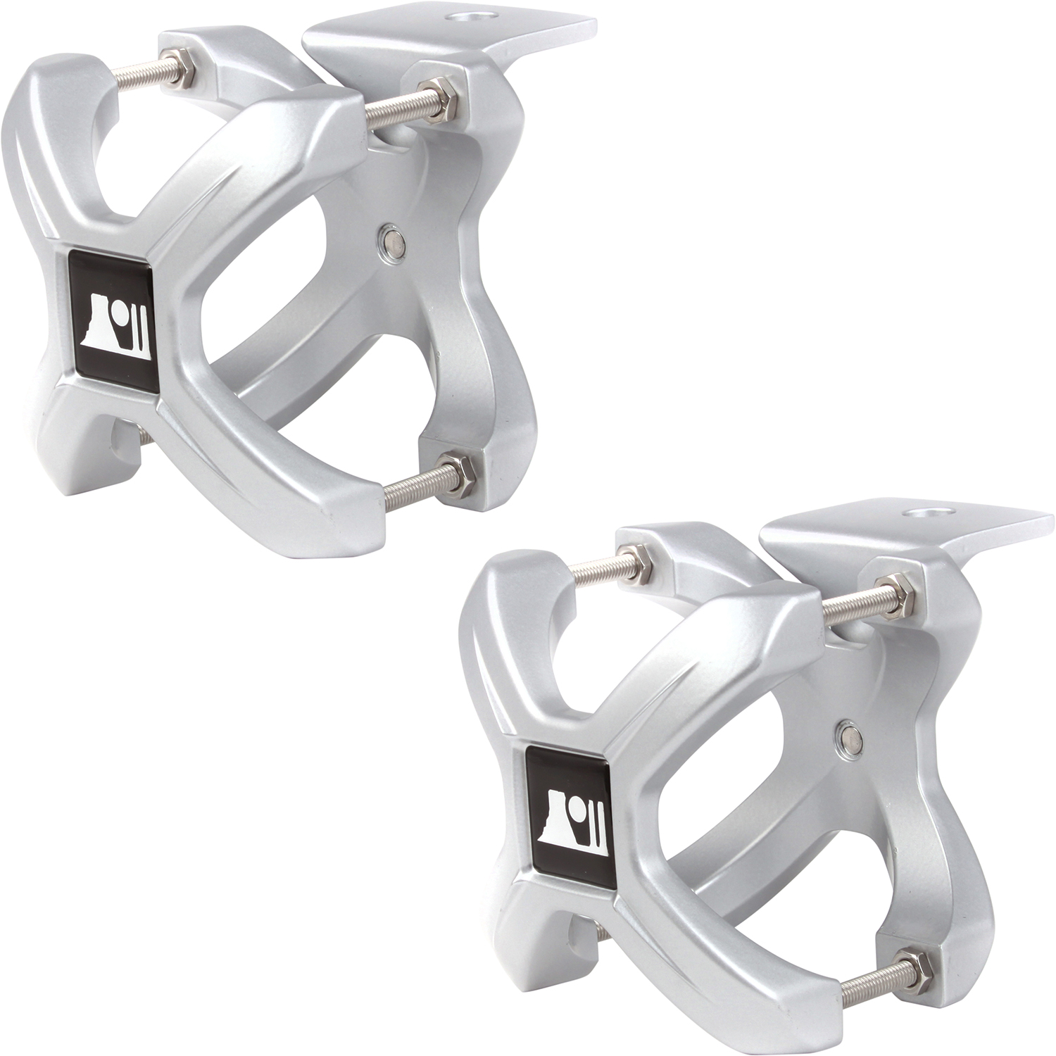 X-Clamp, Silver, Pair, 1.25-2.0 Inches - 1