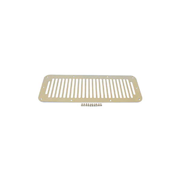 Cowl Vent Cover, Stainless Steel; 76-95 Jeep CJ/Wrangler YJ