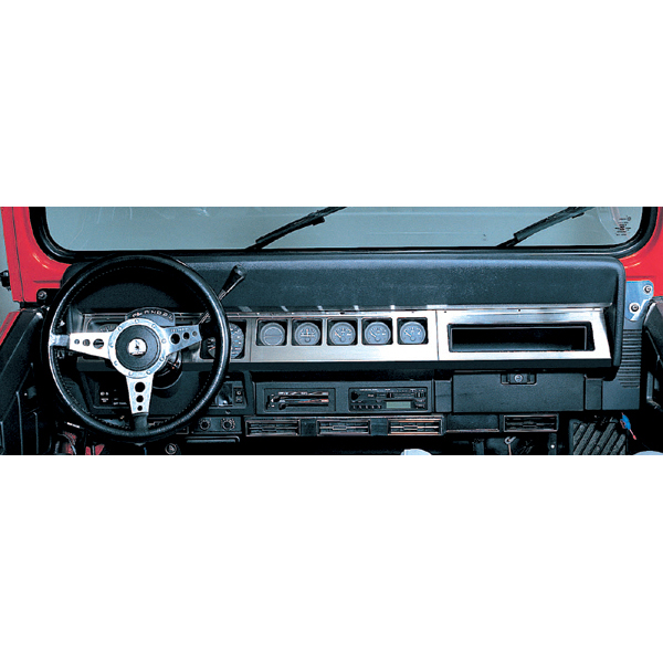 Dash Overlay Kit, Stainless Steel; 87-95 Jeep Wrangler YJ