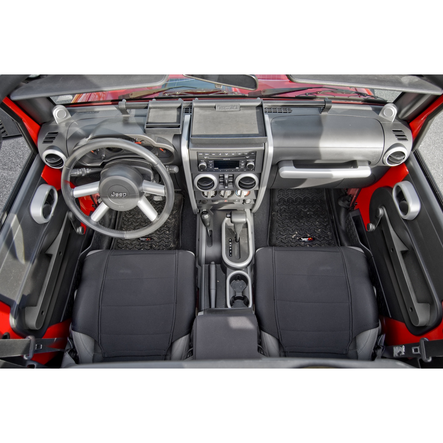 Zestaw akc. ozdobnych, srebrne, 07-10 Jeep Wrangler JK 2 drzw.