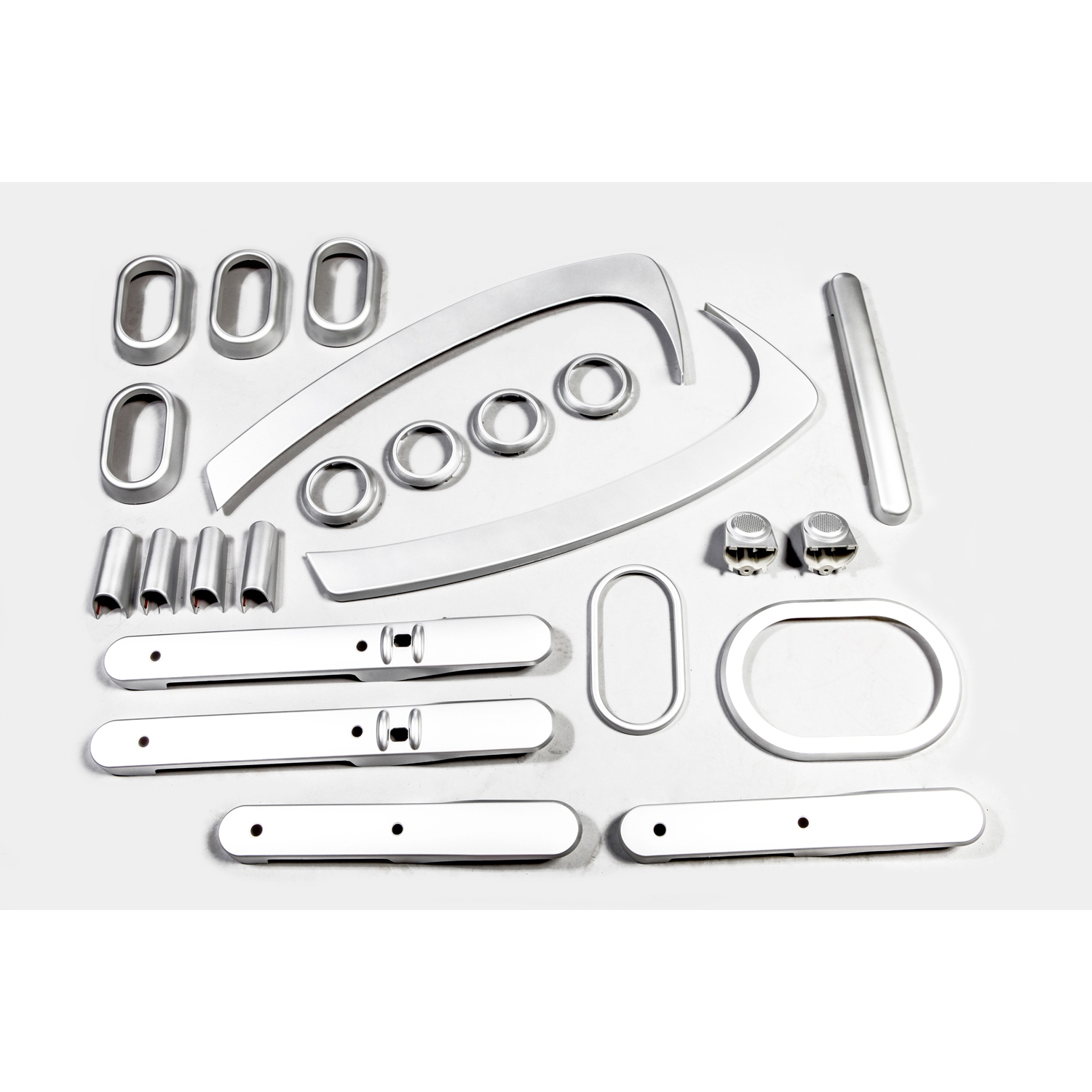 Zestaw akc. ozdobnych, srebrne, 07-10 Jeep Wrangler Unlimited JK 