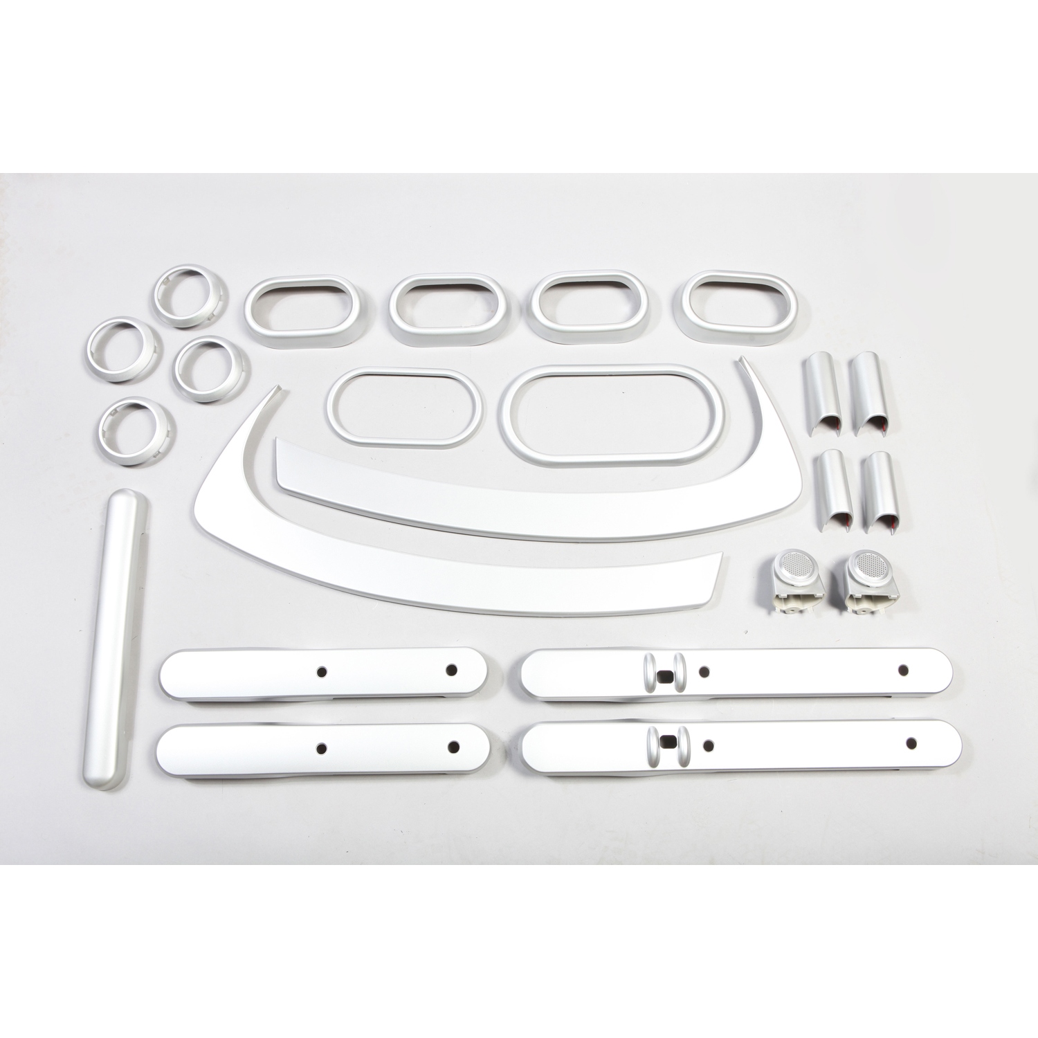 Zestaw akc. ozdobnych, srebrne, 07-10 Jeep Wrangler Unlimited JK 