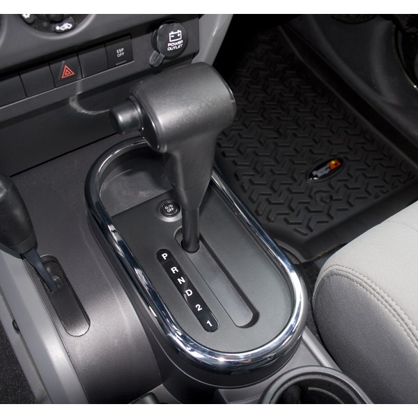 Ramka ozdobna lewarka skrzyni biegów (auto.), chrom, 07-10 Wrangler JK