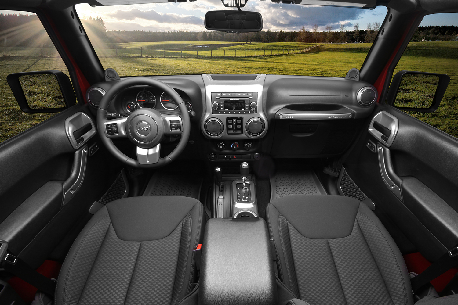Zestaw akc. ozdobnych wnętrza, grafit, 11-15 Jeep Wrangler JK 2 drzw.