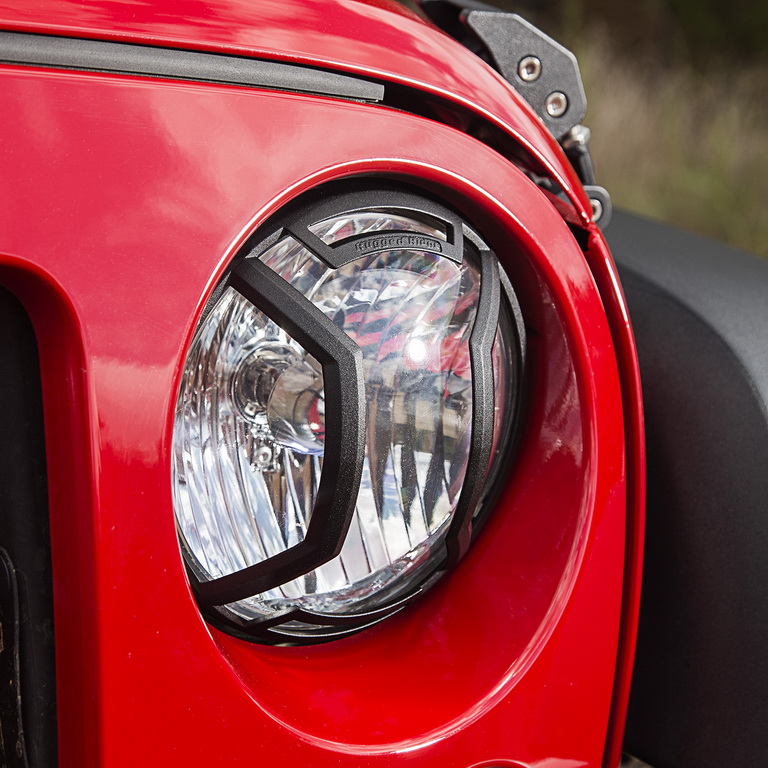 Osłony Elite lamp przednich, czarny tekstura; 07-17 Jeep JK/JKU - 7