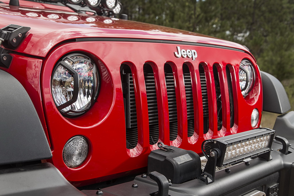 Osłony Elite lamp przednich, czarny tekstura; 07-17 Jeep JK/JKU - 8