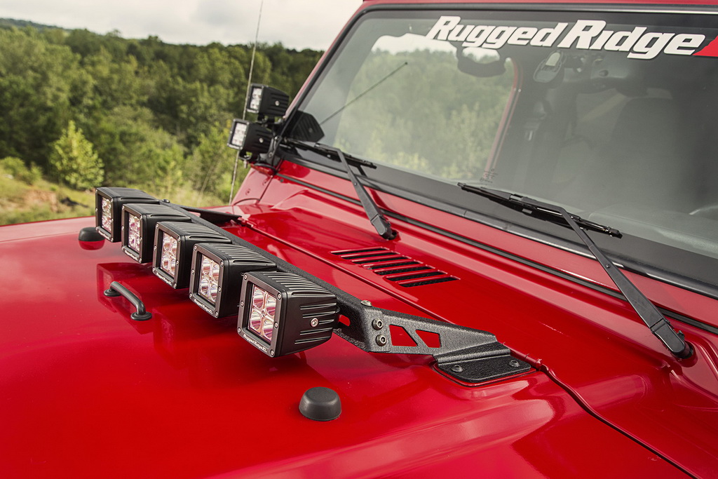 Light Bar, Hood Mounted; 97-06 Jeep Wrangler TJ - 4