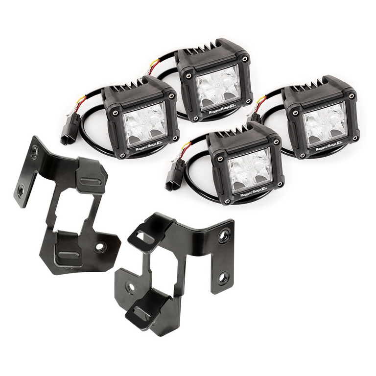 Light Kit, A-Pillar Mounted, Dual Beam, Square; 07-18 Wrangler JK - 1