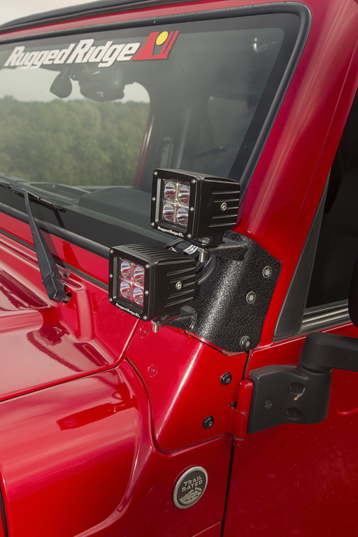 Podwójny uchwyt świateł słupka A; 97-06 Jeep Wrangler TJ/LJ - 3