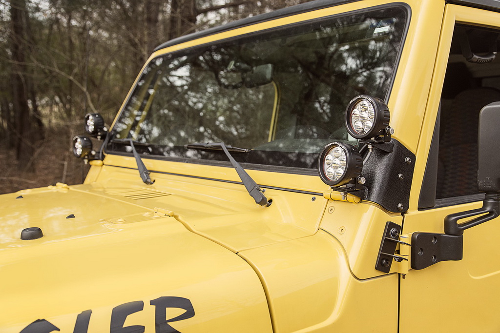 Light Kit, Dual A-Pillar, 3.5 Inch, Round; 97-06 Jeep Wrangler TJ/LJ - 2
