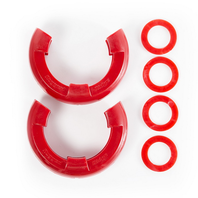 D-Ring Shackle Isolator Kit, Red Pair, 7/8 inch - 1