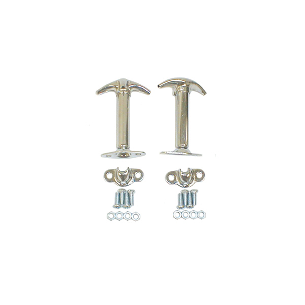 Hood Catch Kit, Chrome; 41-95 Jeep CJ/Wrangler YJ - 1