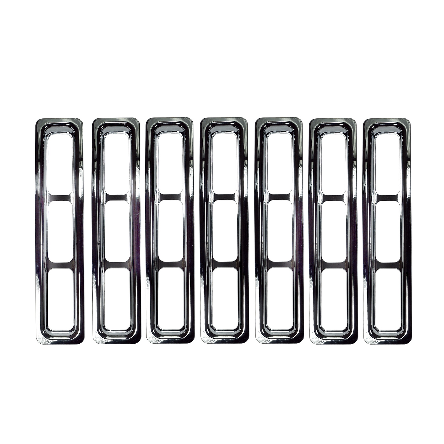 Grille Insert Kit, Chrome; 97-06 Jeep Wrangler TJ