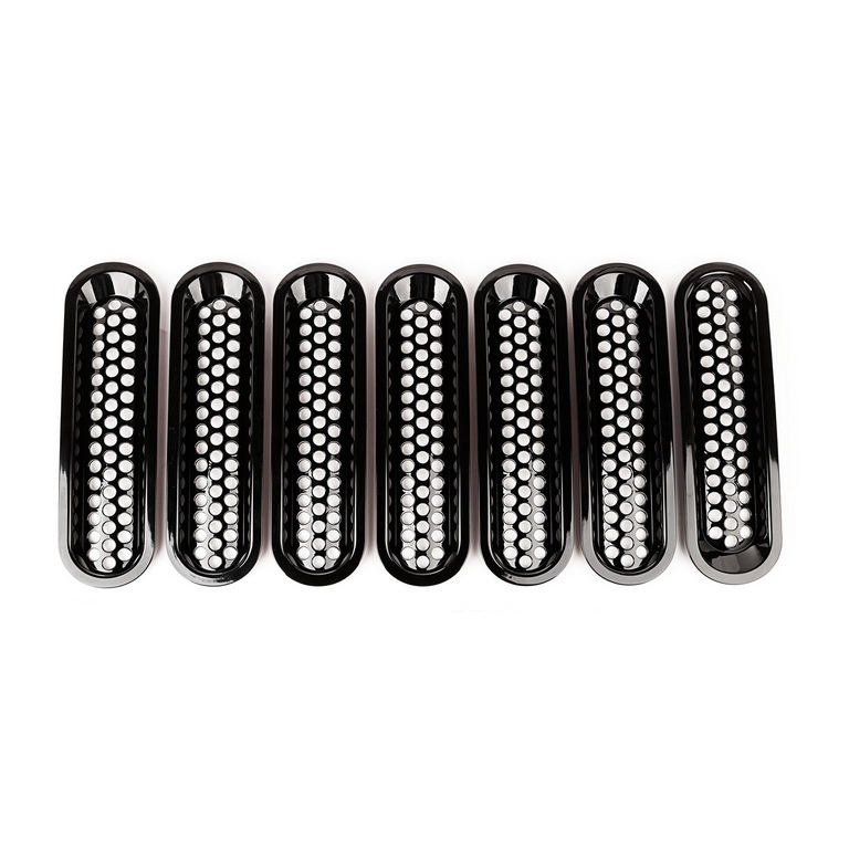 Grille Insert Kit, Perforated, Black; 07-18 Jeep Wrangler - 1