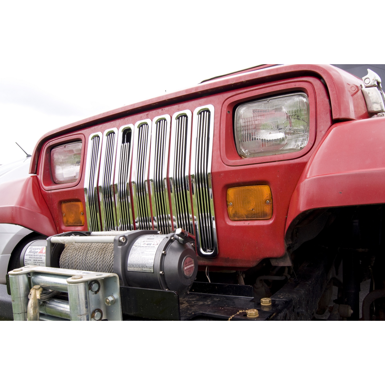 Grille Insert, Billet Style, Chrome; 87-95 Jeep Wrangler YJ