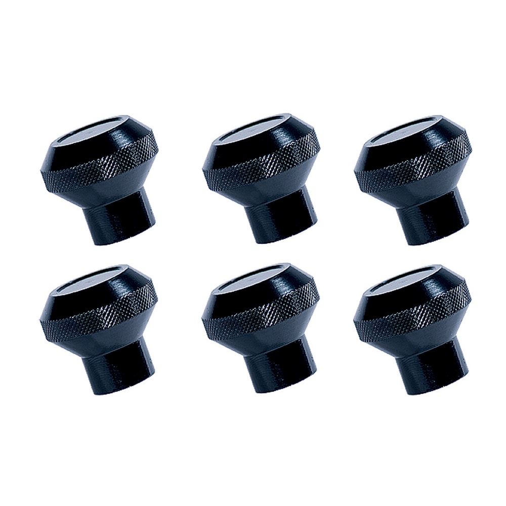 Dash Knob Kit, Billet Aluminum, Black; 76-86 Jeep CJ