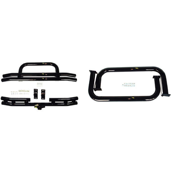 Tube Bumper Kit, 3 Inch, Side Steps, Black; 76-83 Jeep CJ5 - 1