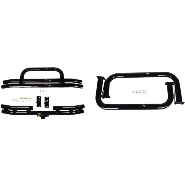 Tube Bumper Kit, 3 Inch, Side Steps, Black; 87-06 Jeep Wrangler YJ