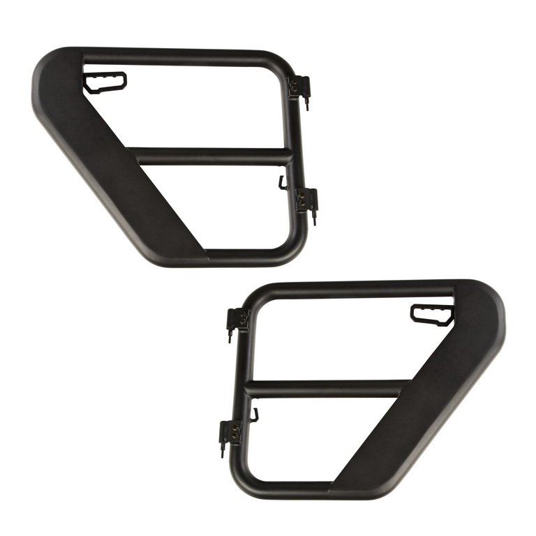 Fortis Tube Doors, Rear, Textured Black; 18-21 Jeep Wrangler / 20-21 Gladiator - 1