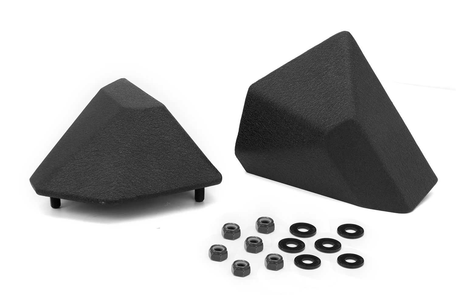 XHD Bumper Stubby End Kit, Front, Textured Black; 06-18 Wrangler - 2