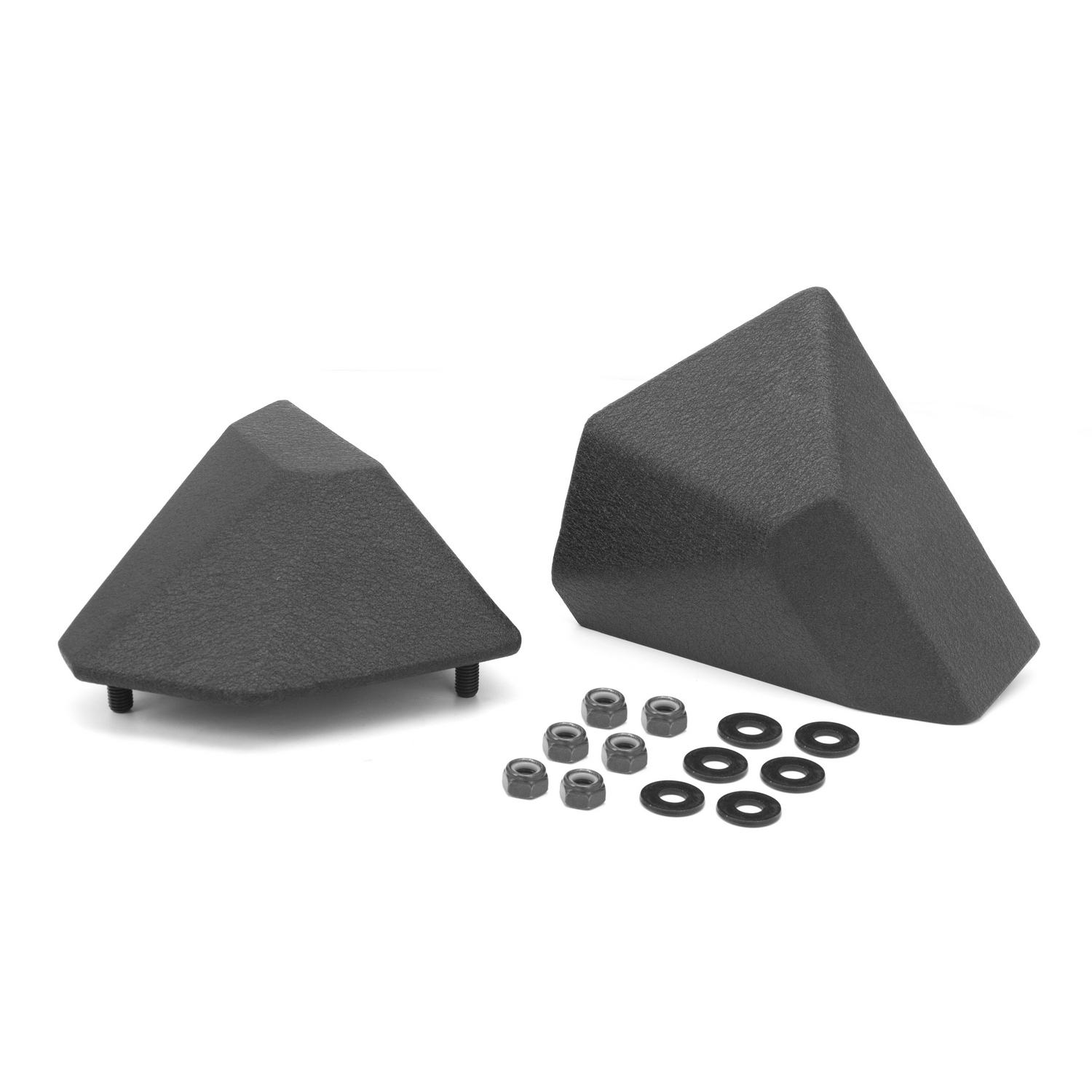 XHD Bumper Stubby End Kit, Front, Textured Black; 06-18 Wrangler - 1