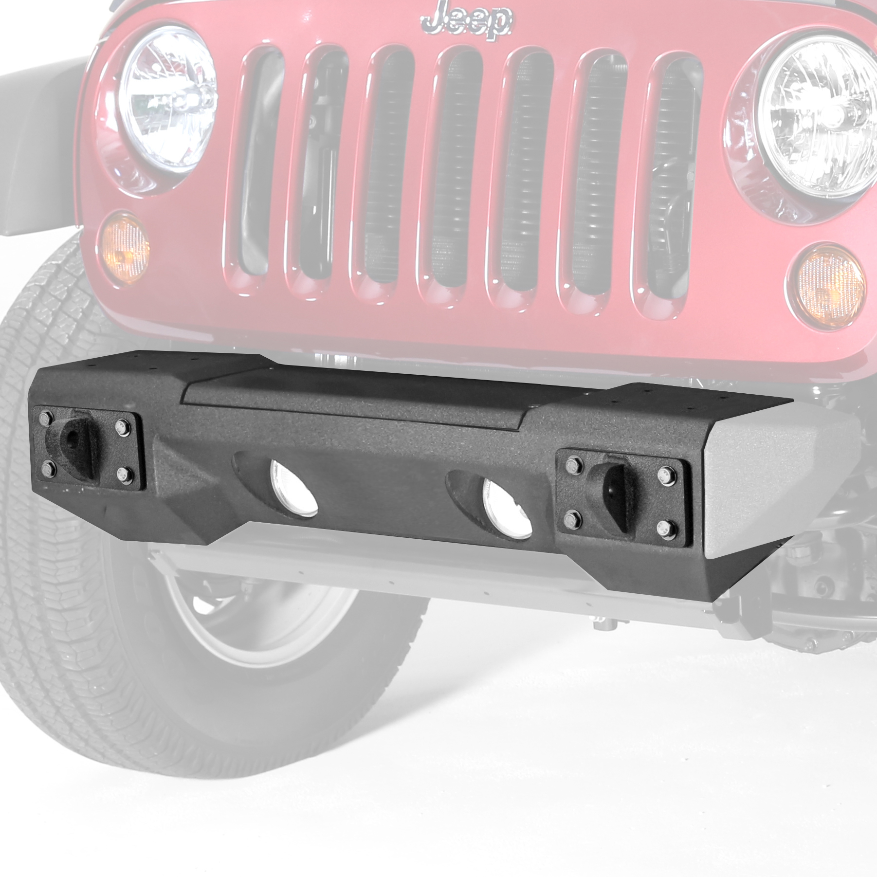 All Terrain Bumper Kit, Front, Winch Plate, Steel; 07-18 Wrangler JK - 1