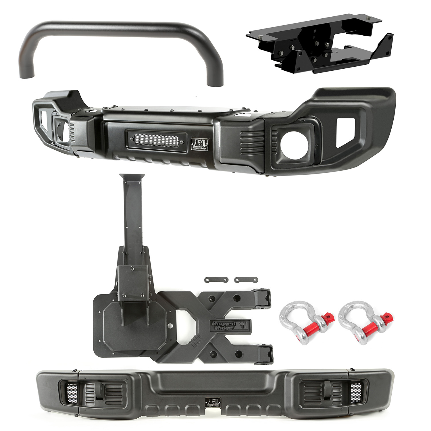 Spartacus Bumper Kit, Front/Rear, Tire Carrier; 07-18 Jeep Wrangler JK