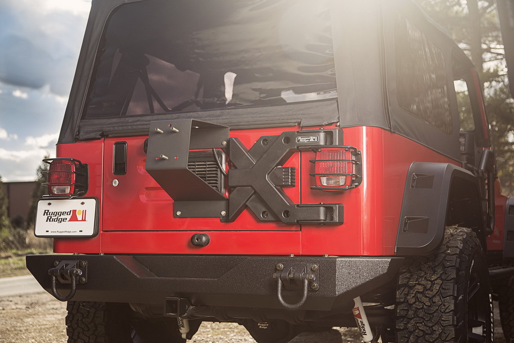 Mocowanie koła zapasowego HD, uchwyt koła; 87-06 Jeep Wrangler YJ/TJ - 6
