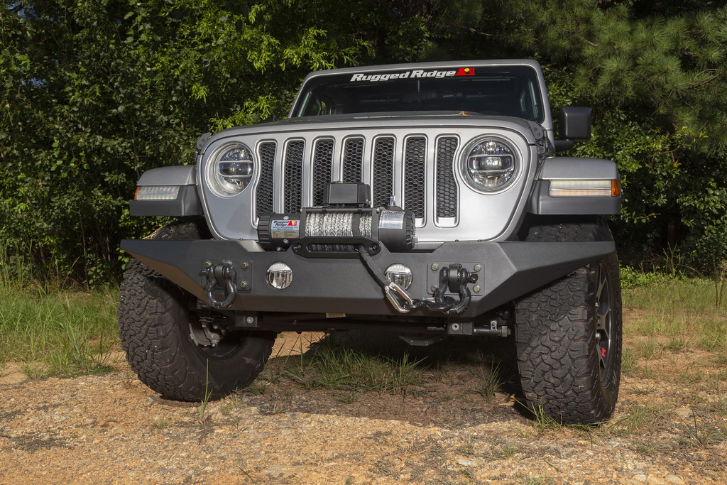 Zderzak przedni Spartan, zwykłe końcówki bez odboju, tekstura; Wrangler JL - 2