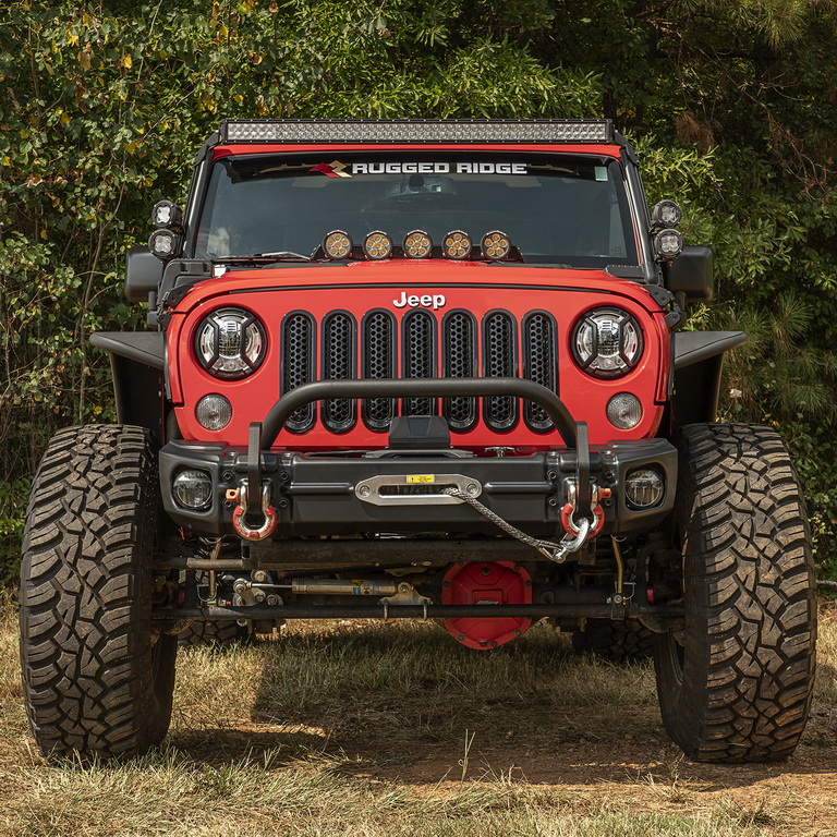 Arcus Front Bumper Set, With Overrider; 07-18 Jeep Wrangler JK    - 3