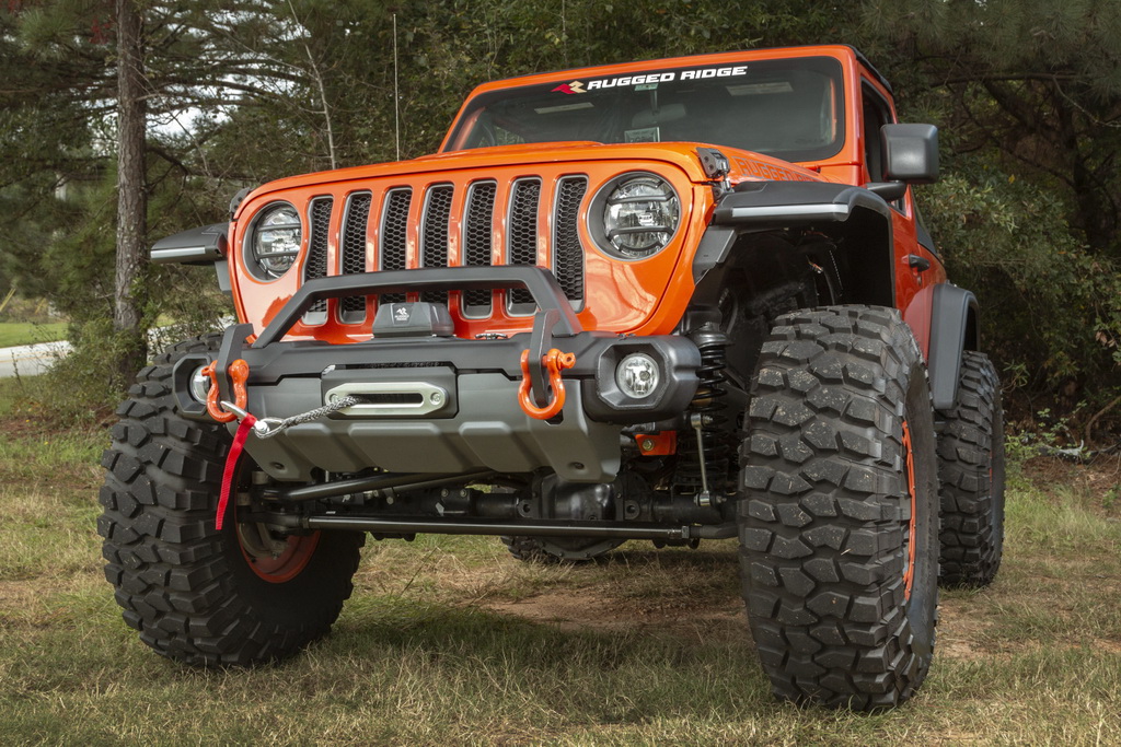 Venator Stubby Frt Bumper, w/Overrider; 18-curr Jeep Wrangler JL & JT - 2