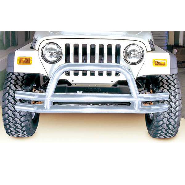 Double Tube Bumper, Front, 3 Inch, Stainless Steel; 76-06 CJ/YJ/TJ - 1
