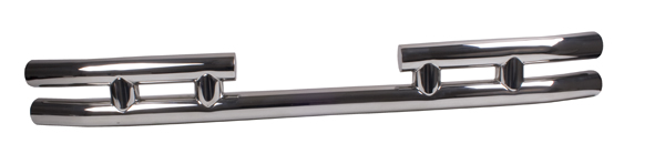 Double Tube Bumper, Rear, 3 Inch, Stainless; 87-06 Wrangler YJ/TJ - 1