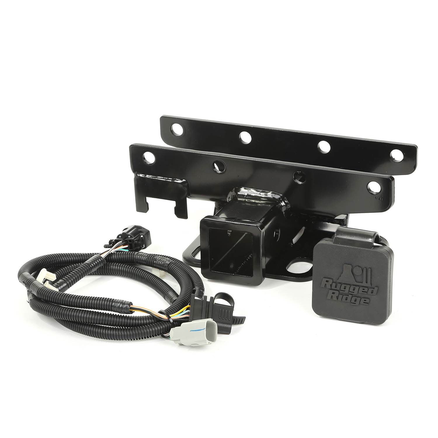 Trailer Hitch Kit, Wire Harness, Rugged Ridge Logo; 07-18 Wrangler