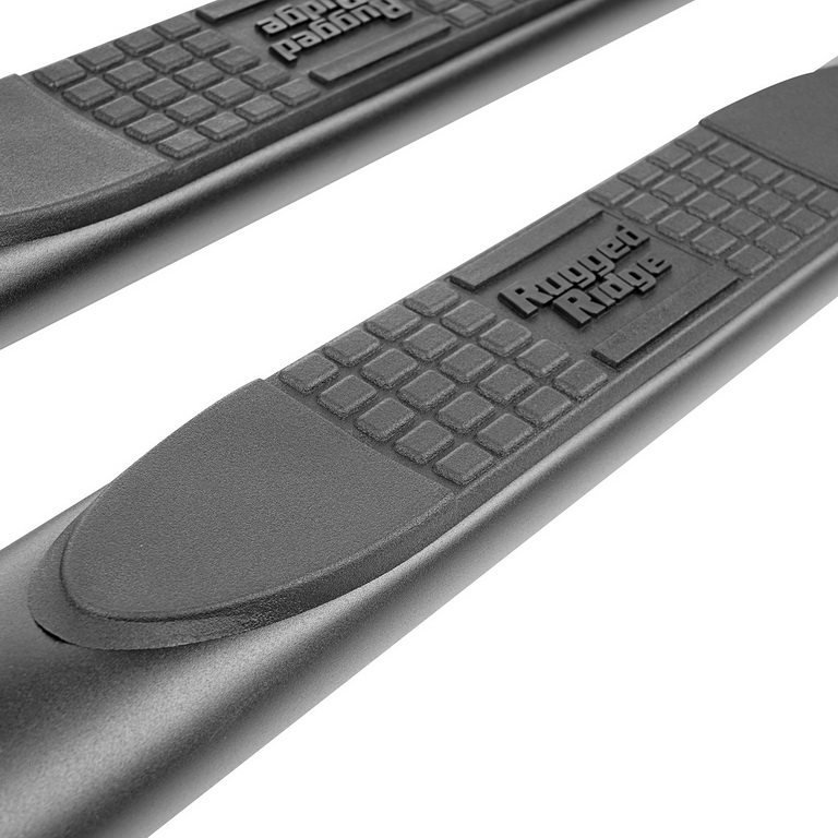 4-Inch Oval Side Step, Fine Textured Black; 2020-2021 Jeep Gladiator JT - 2