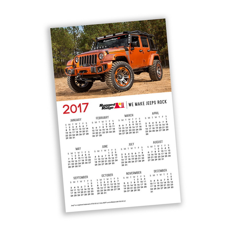 2017 Magnetic Rugged Ridge Calendar