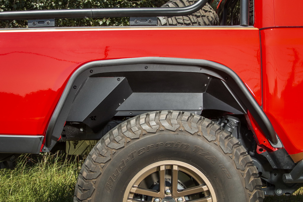 Inner Fender Liners, Rear, Aluminum, Blk; 20-21 Jeep Gladiator JT - 2