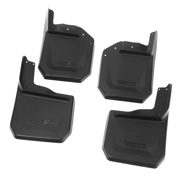 Splash Guard Kit, 4 Piece, Black; 07-18 Jeep Wrangler JK - 1